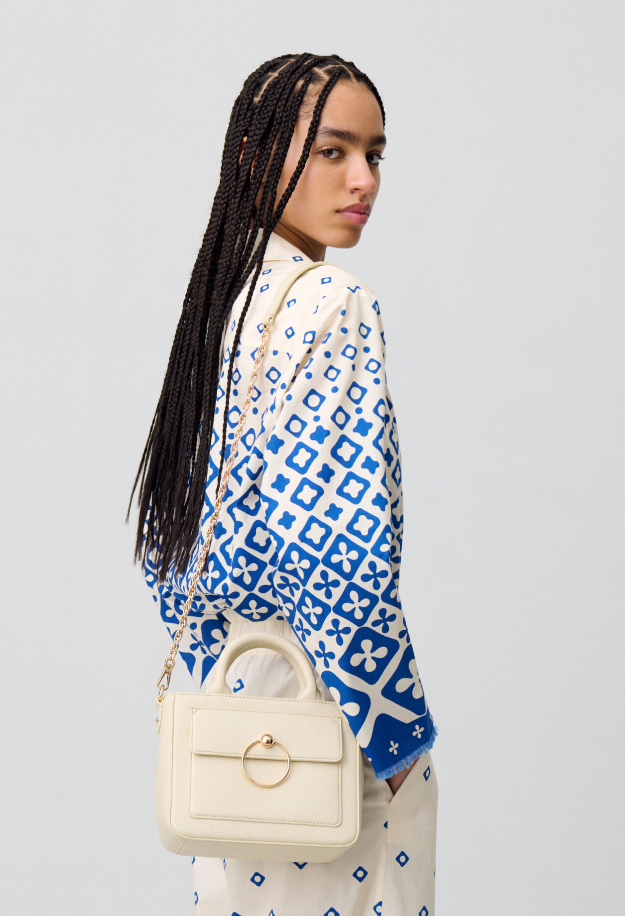 Anouck Tasche genarbtem Leder Kette