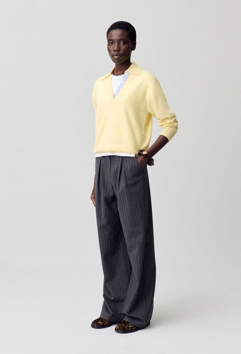 Pantalon droit taille haute