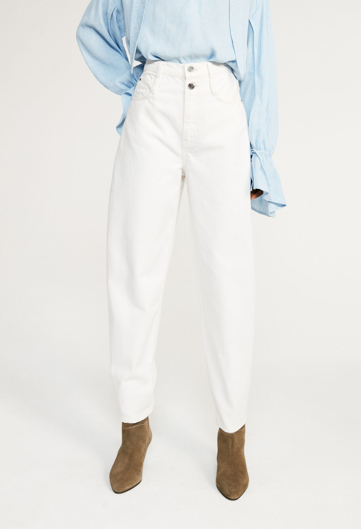 Jeans aus weißer Baumwolle