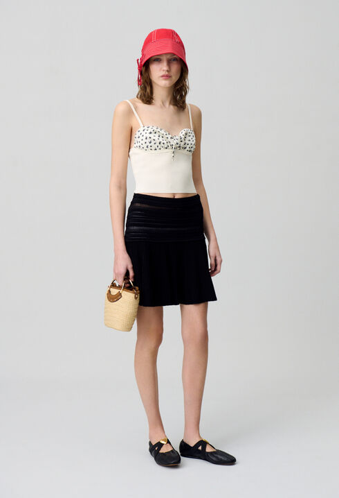 Fine Knit V-Neck Top