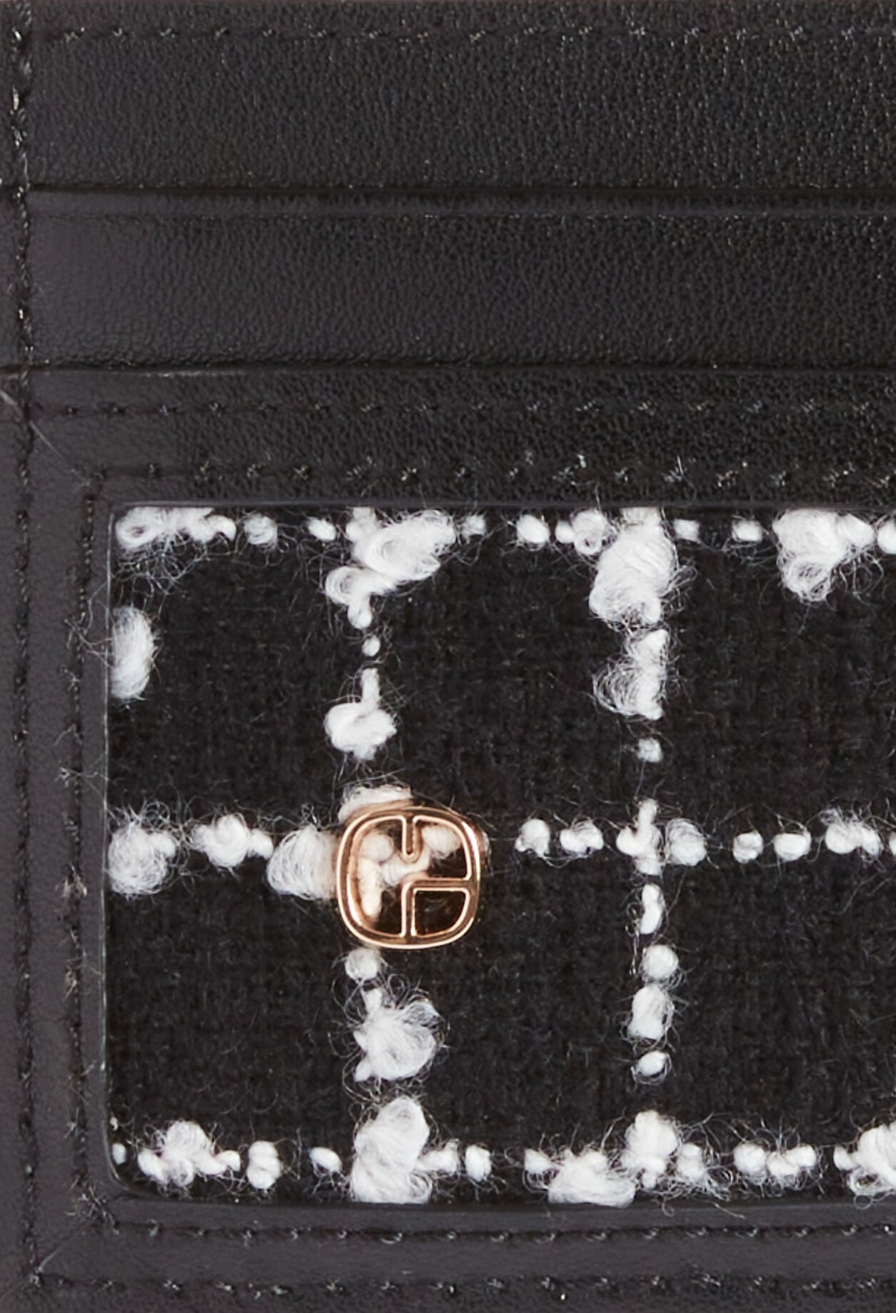 Black tweed card holder