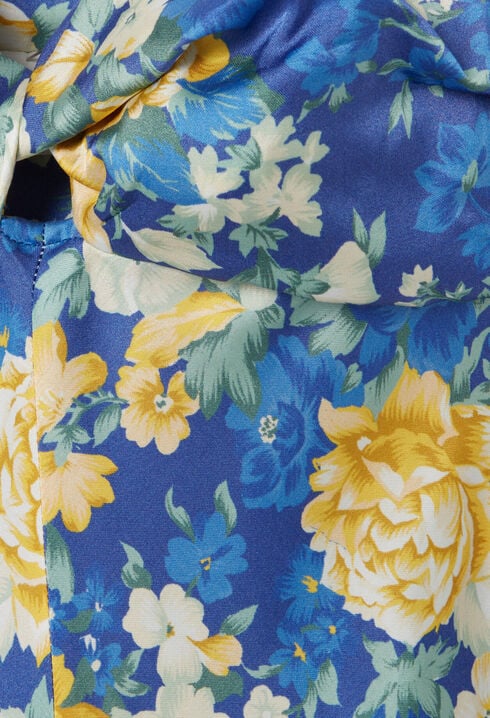 Floral Satin Maxi Dress