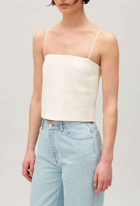Kurzes Tweed-Top
