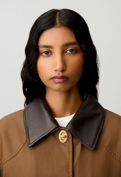 Short waxed parka