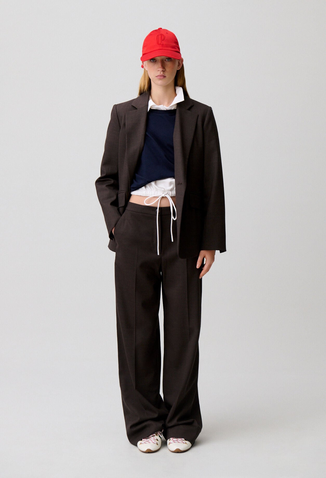 Straight Wool Trousers