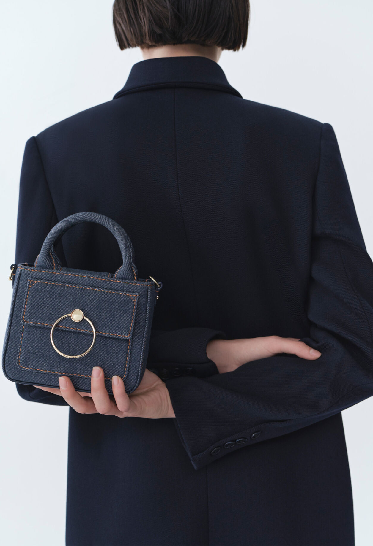 Mini-Tasche Anouck Kette Denim