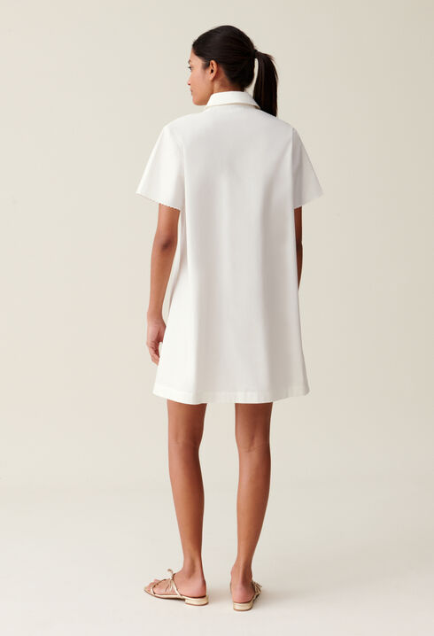 Robe chemise courte brodée