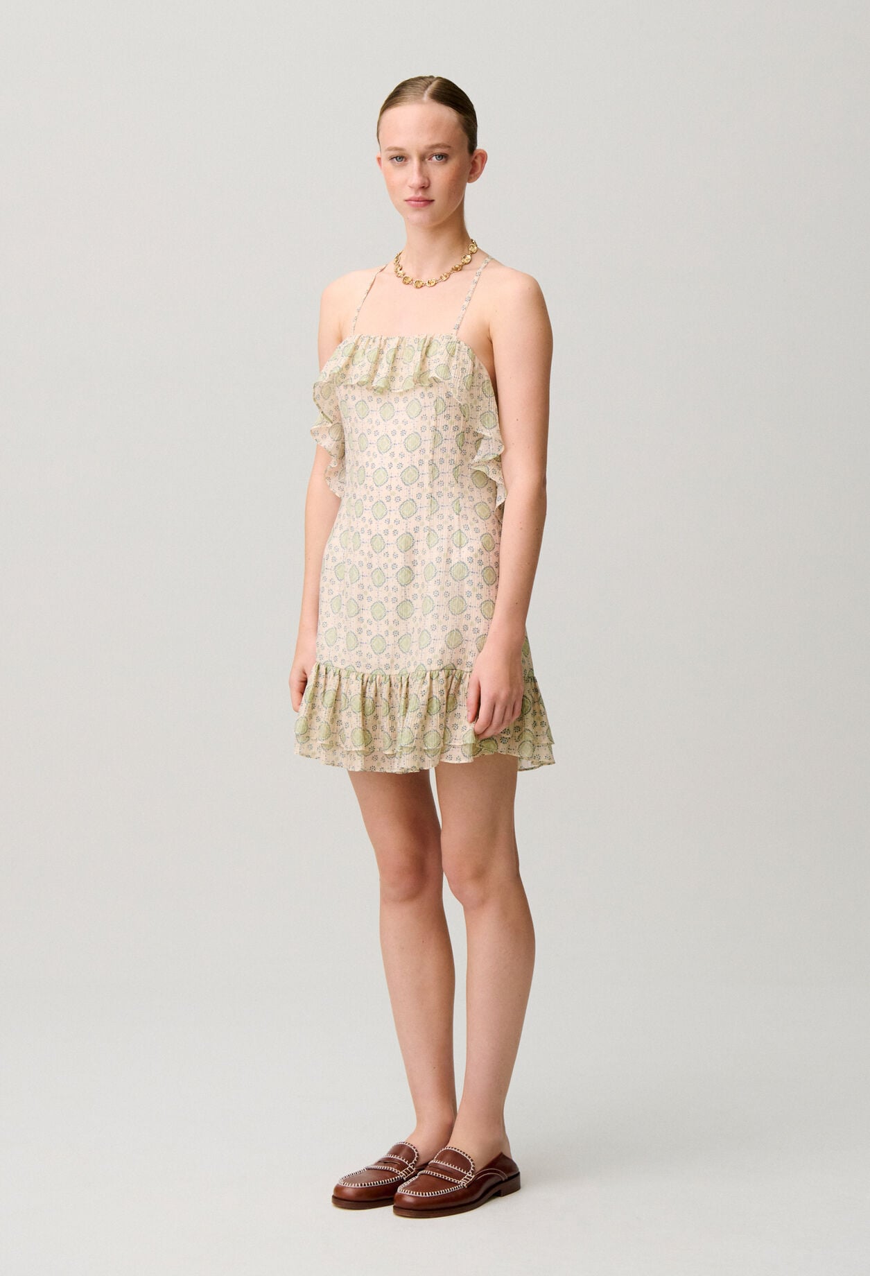 Robe courte imprim&eacute;e
