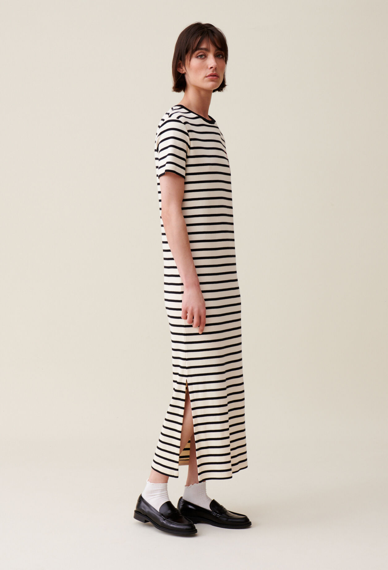 Robe Jean Toto rayée midi