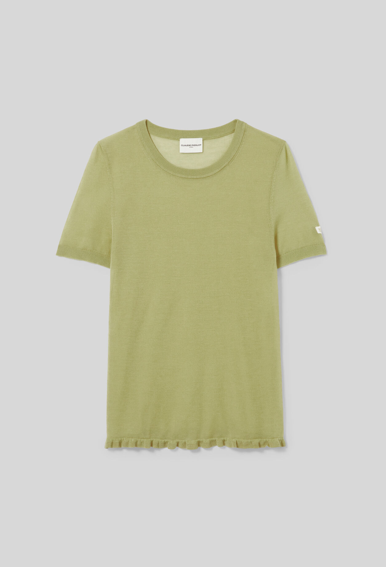 Top maille volants
