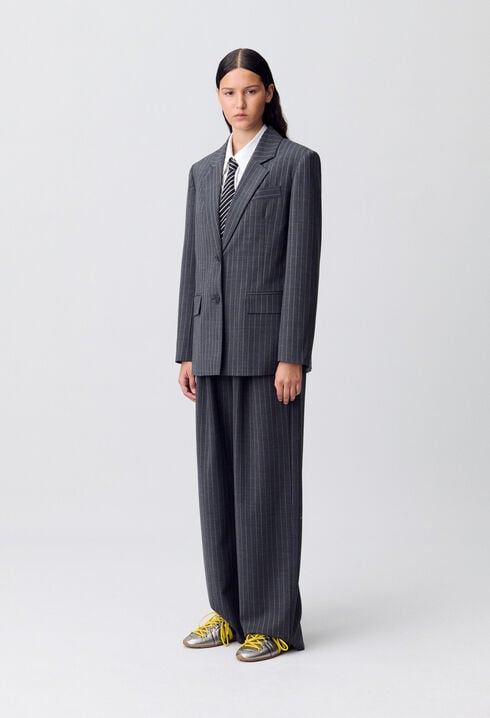 Striped tailored jacket
