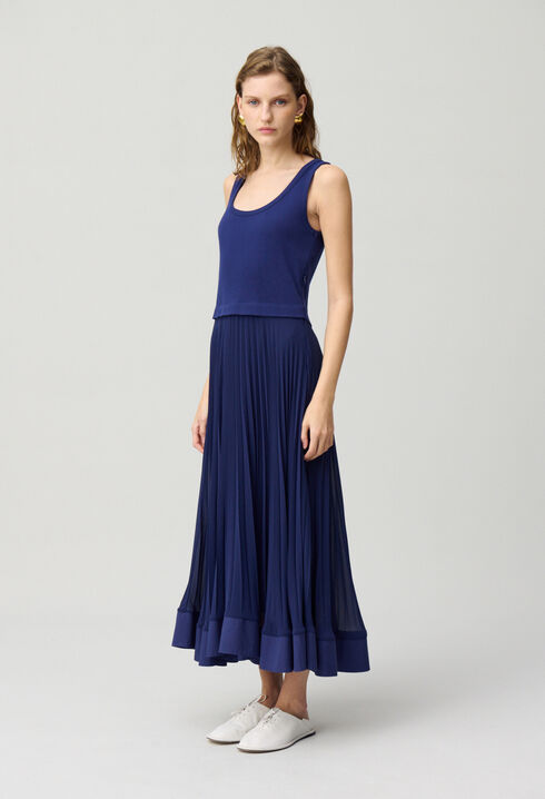 Robe longue trompe l'œil