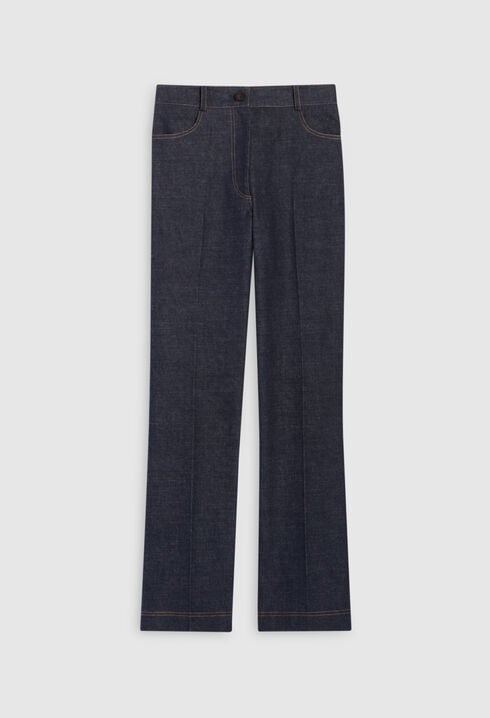 Pantalon denim bleu brut