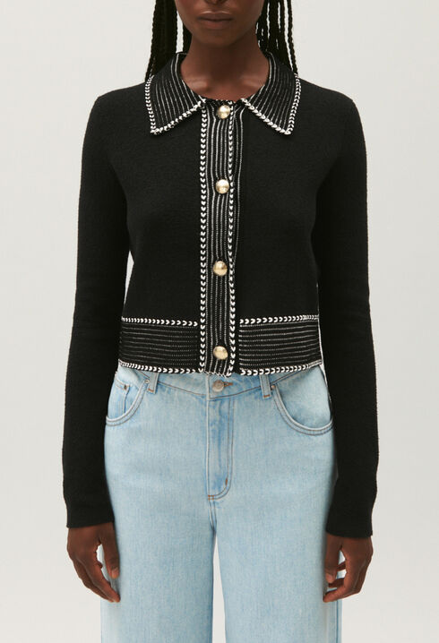 Kurzer Strick-Cardigan