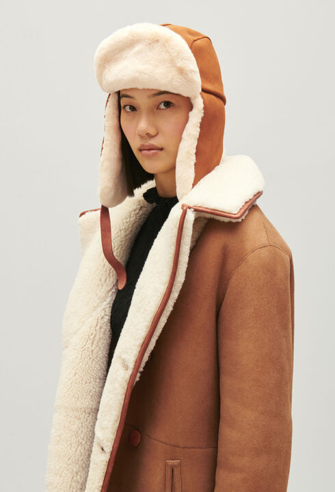 Suede leather hat