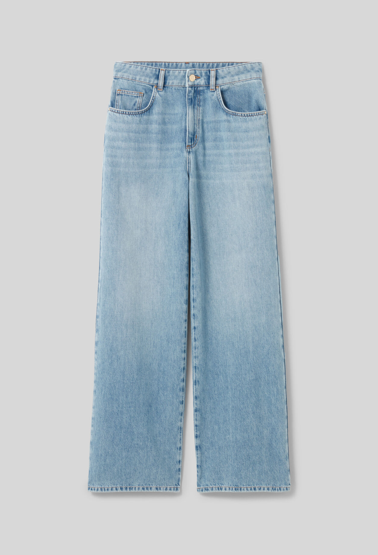 Straight Leg Denim Jeans
