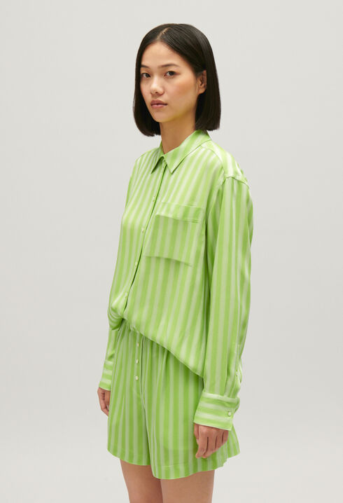 Matcha striped floaty shirt