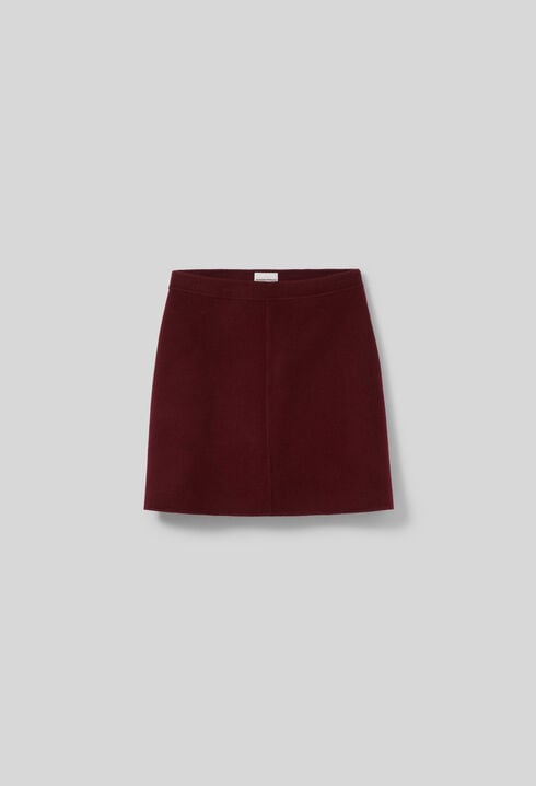 Jupe laine courte droite