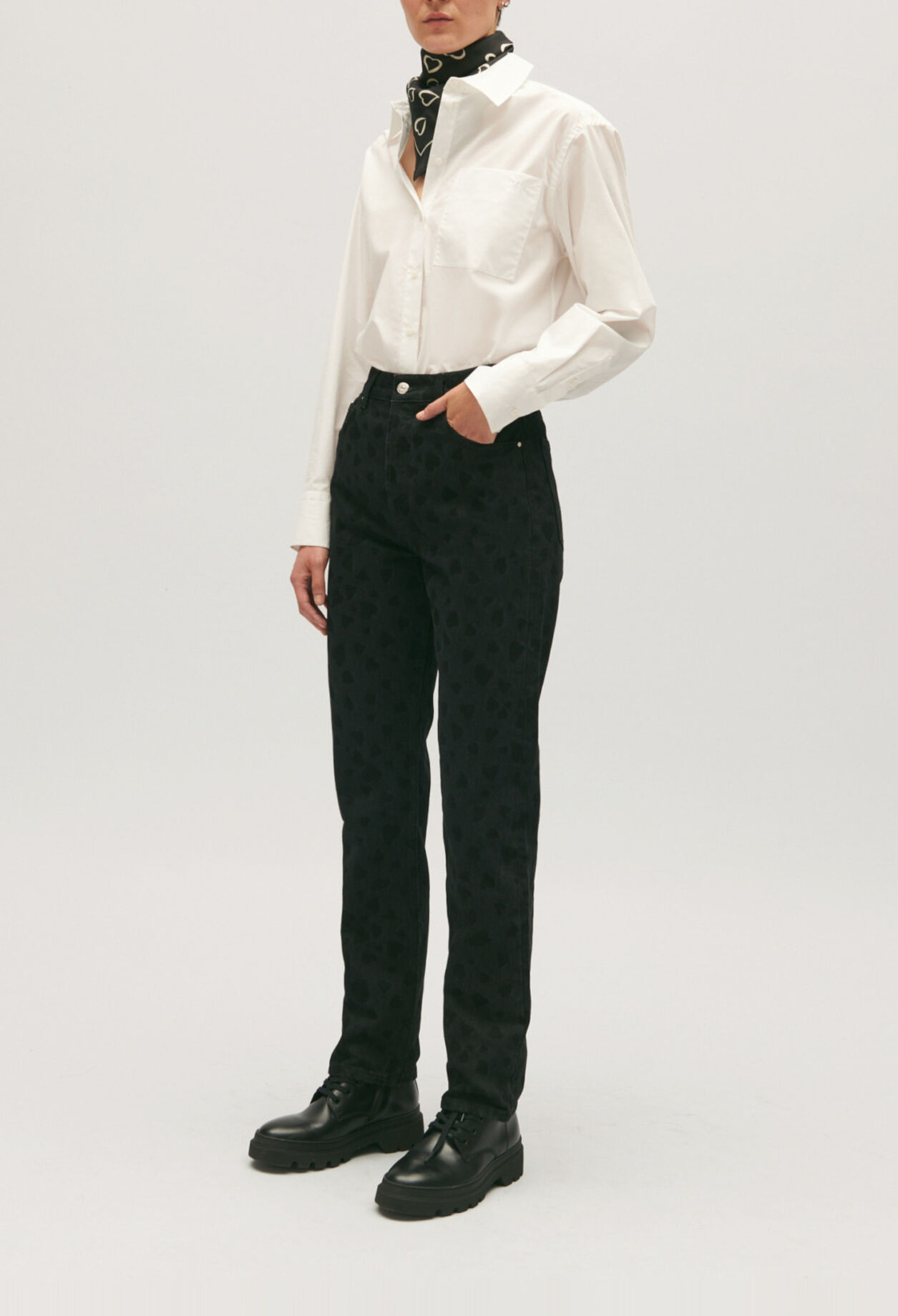 Heart straight-leg jeans