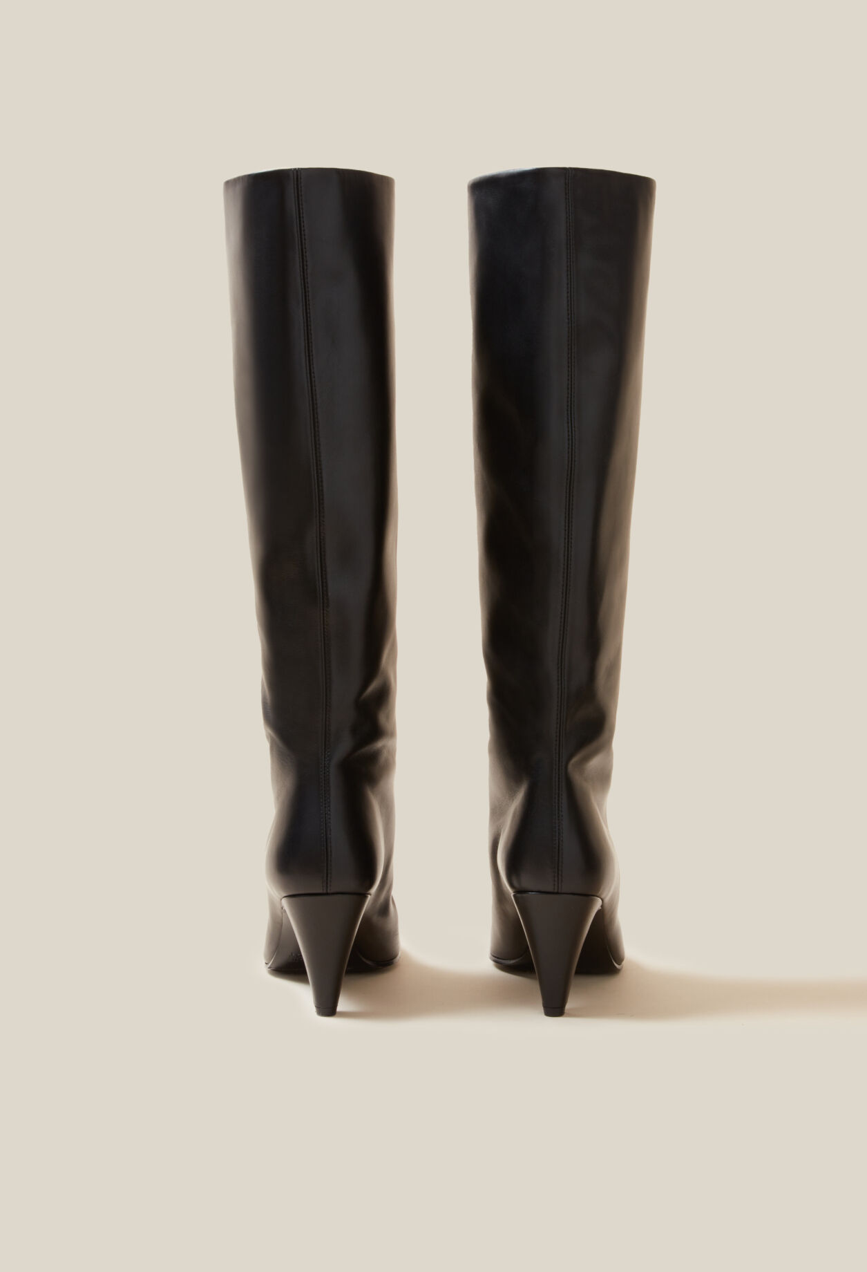 Leather knee-high boots