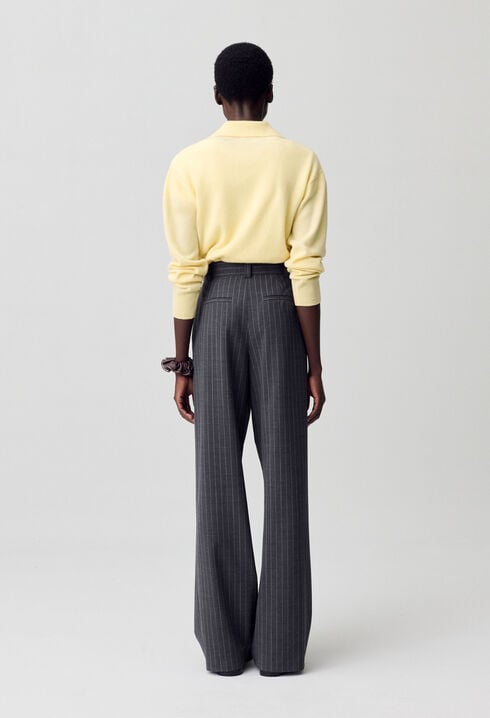 Pantalon droit taille haute