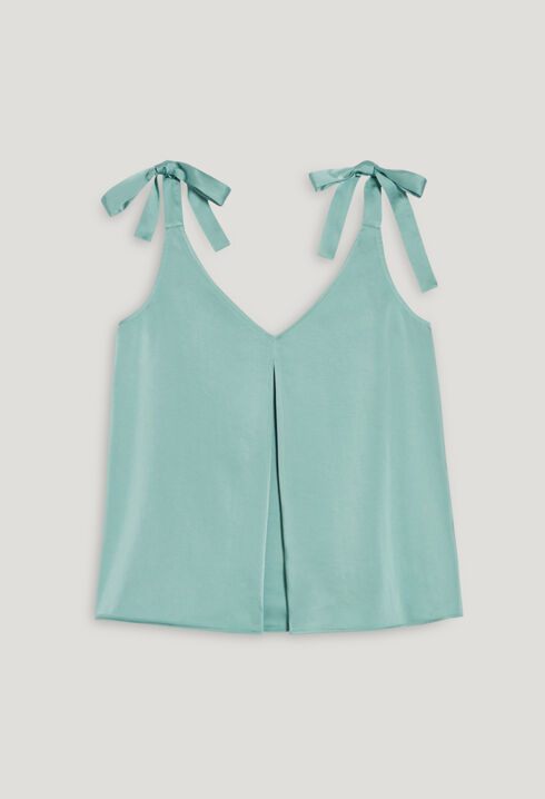 Aqua satin top