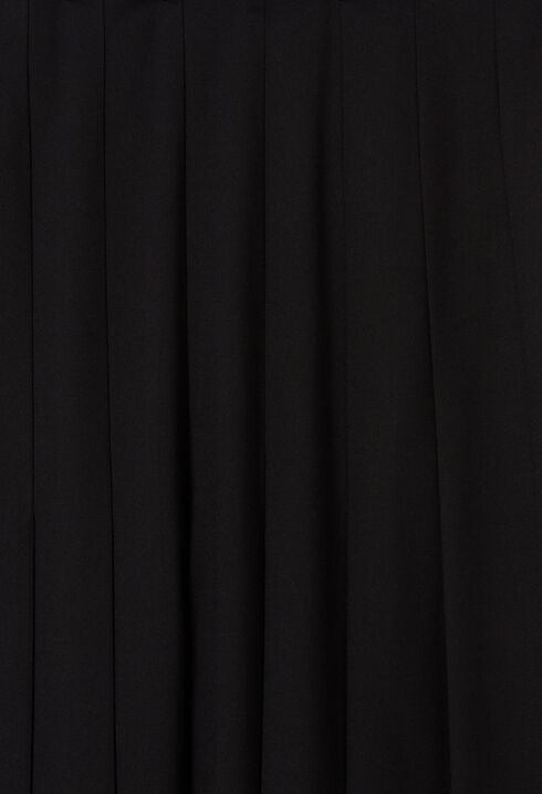 Weite plissierte Hose Schwarz