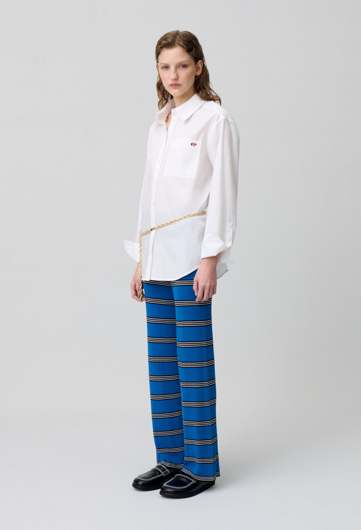 Pantalon slim fine maille