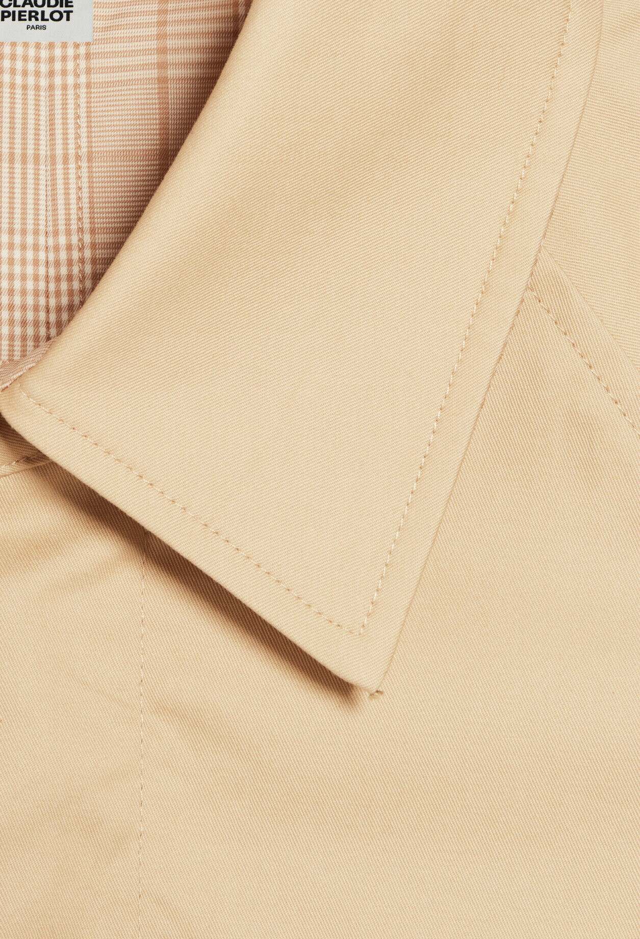 Manteau réversible mi-long beige
