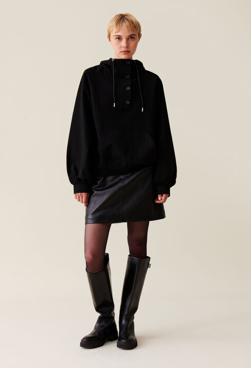 Schwarzes Kapuzen Sweatshirt