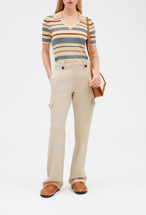 Beige cargo trousers