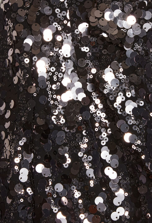 Kurzes Silber Blazerkleid mit Pailletten