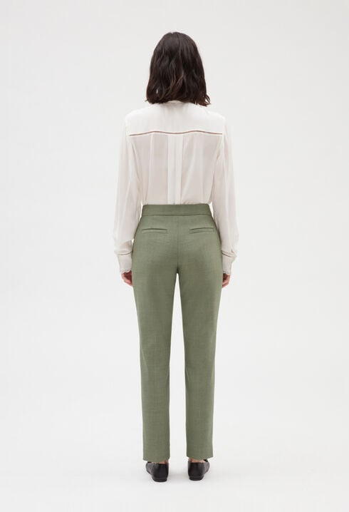 Khaki suit trousers