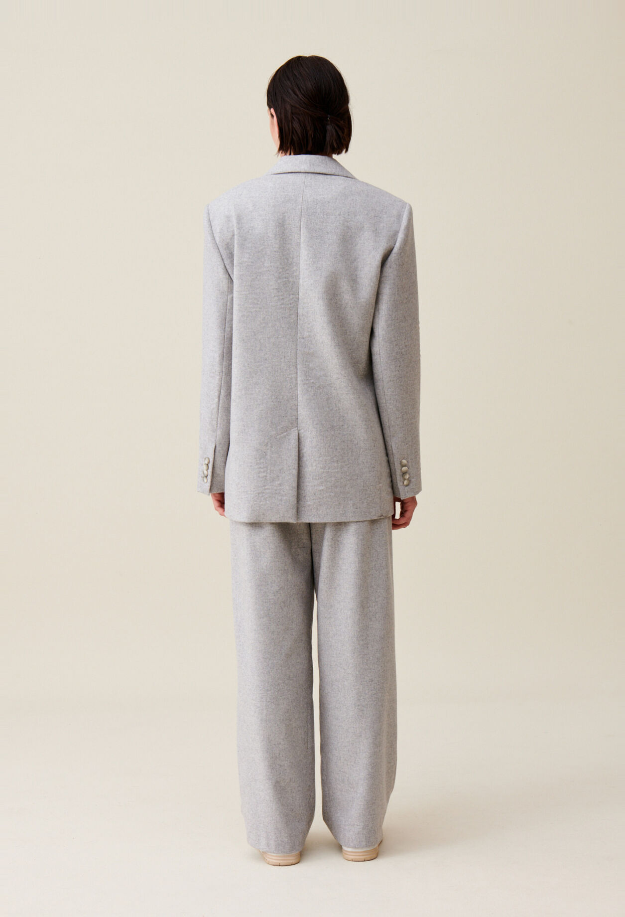 Grauer Blazer aus Wollmischung