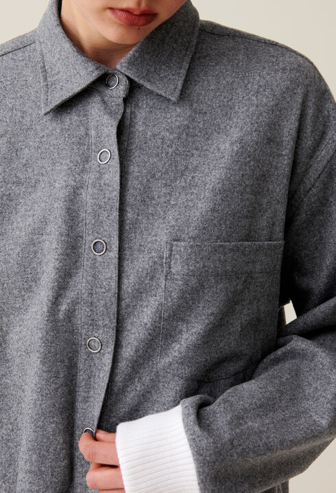 Surchemise oversize gris