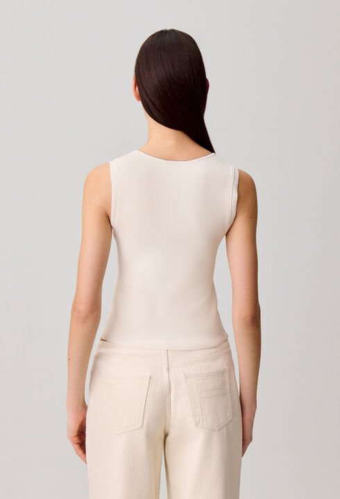 Top maille col rond