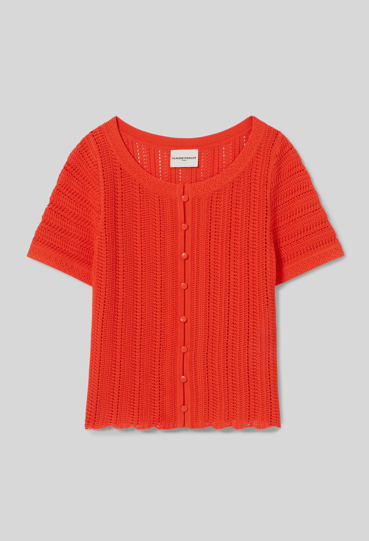 Top crochet manches courtes