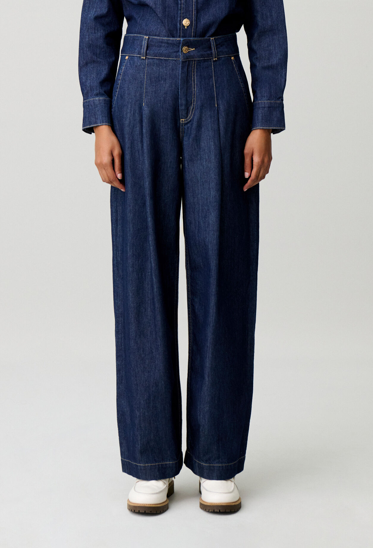 Gerade Jeans aus weichem Denim