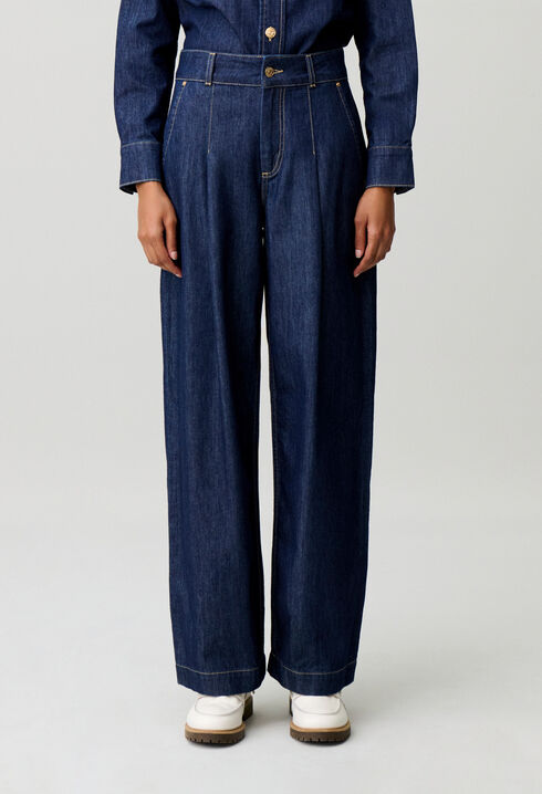 Straight soft denim jeans
