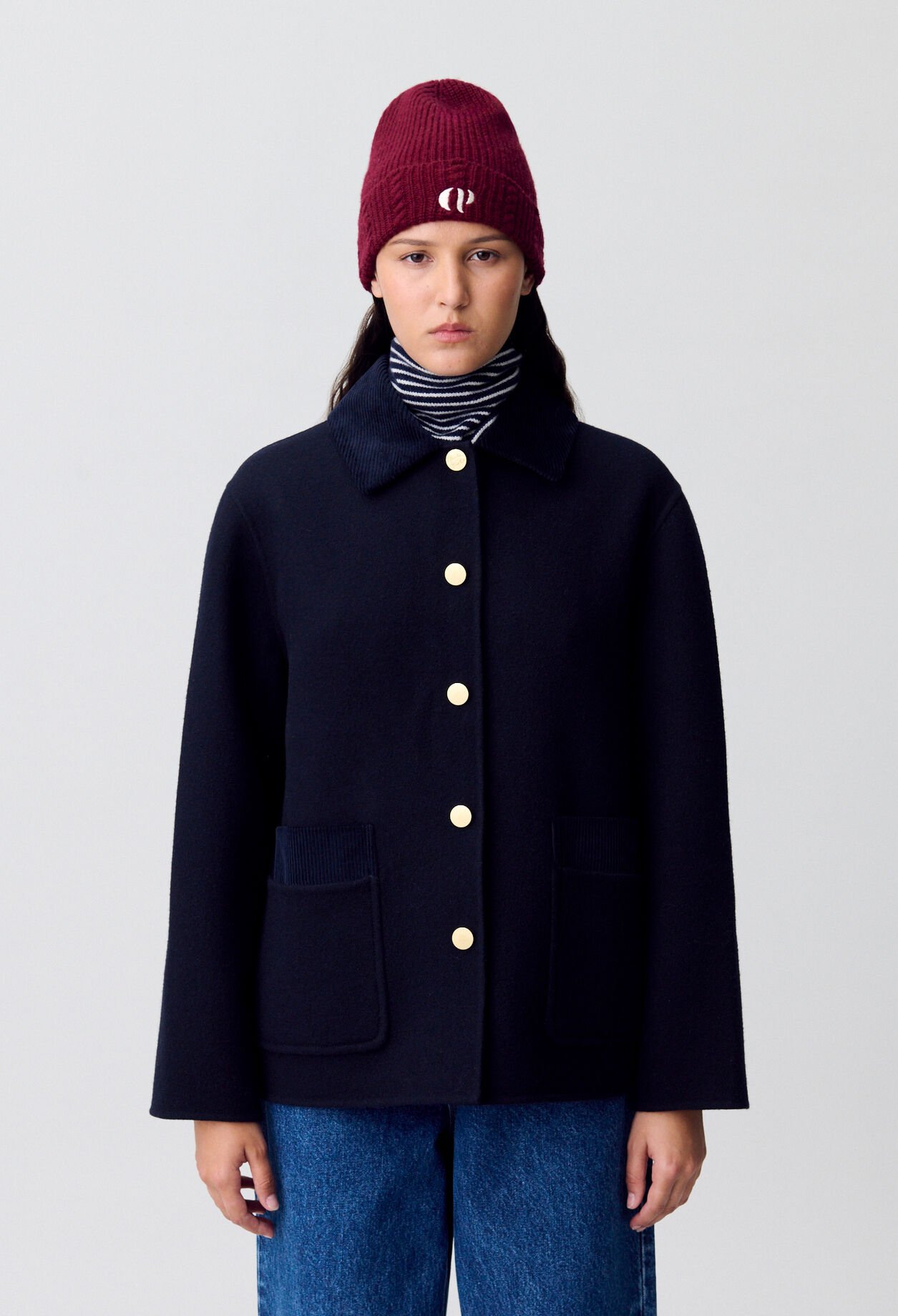 Short Wool Tailored Coat