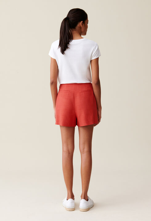 Terracotta Wickelrock-Shorts