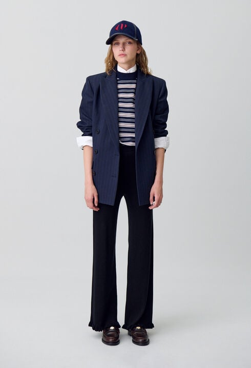 Pantalon flare maille