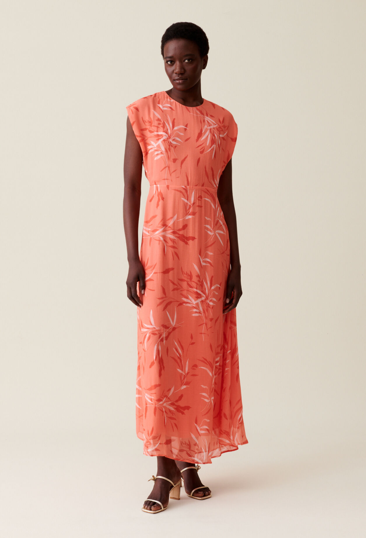 Robe longue fluide imprimee