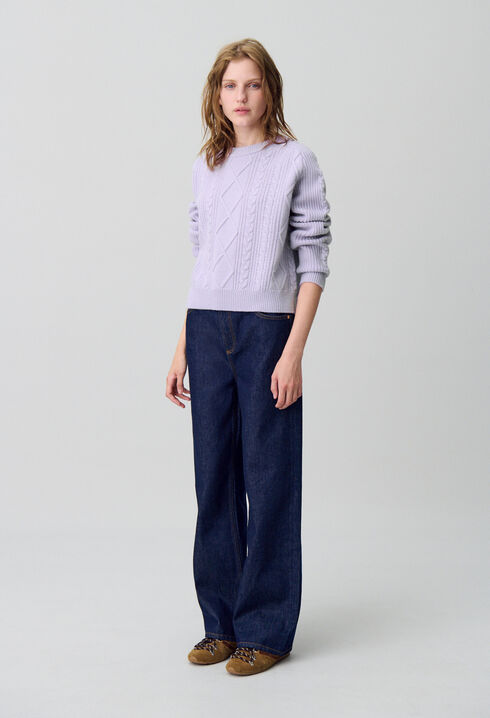 Oversized jacquard jumper