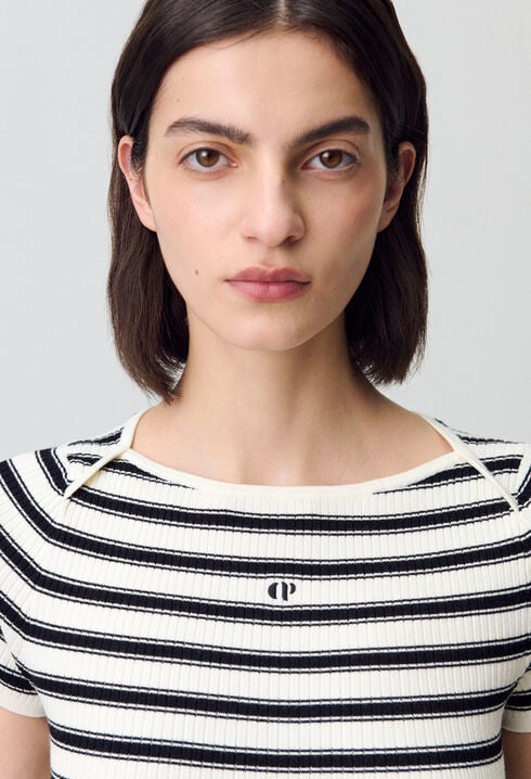Top marinière maille fine