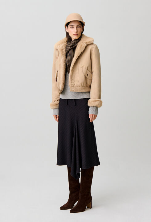 Parka courte nylon r&eacute;versible