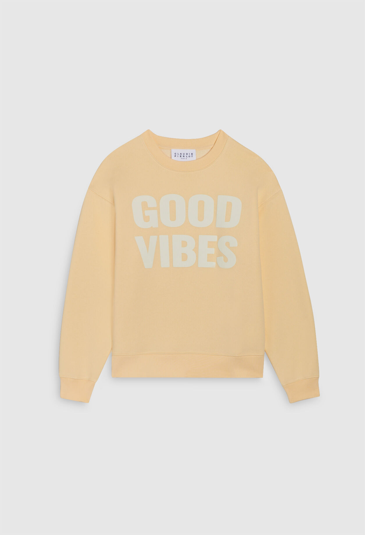 Blassgelbes Sweatshirt