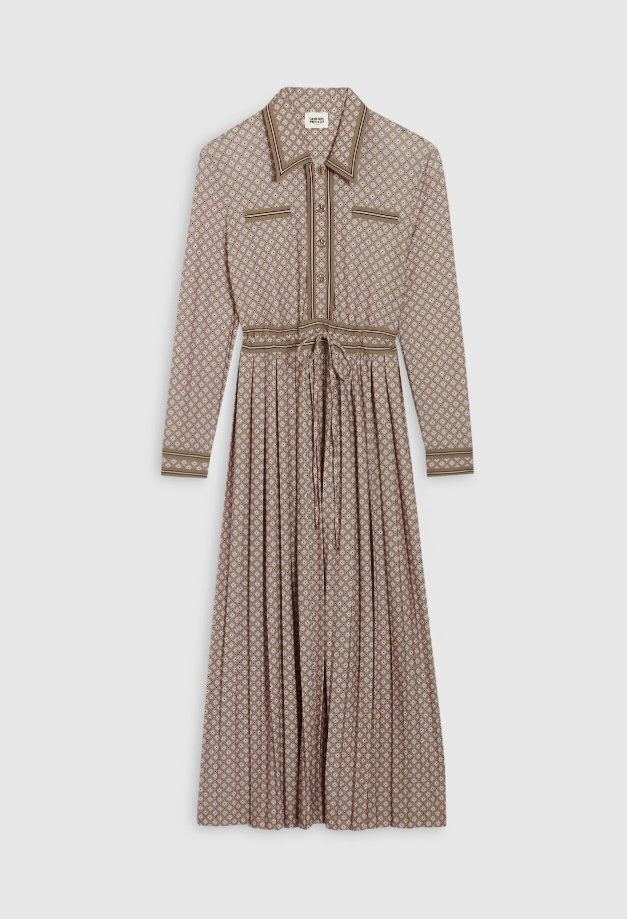 Robe chemise midi rose