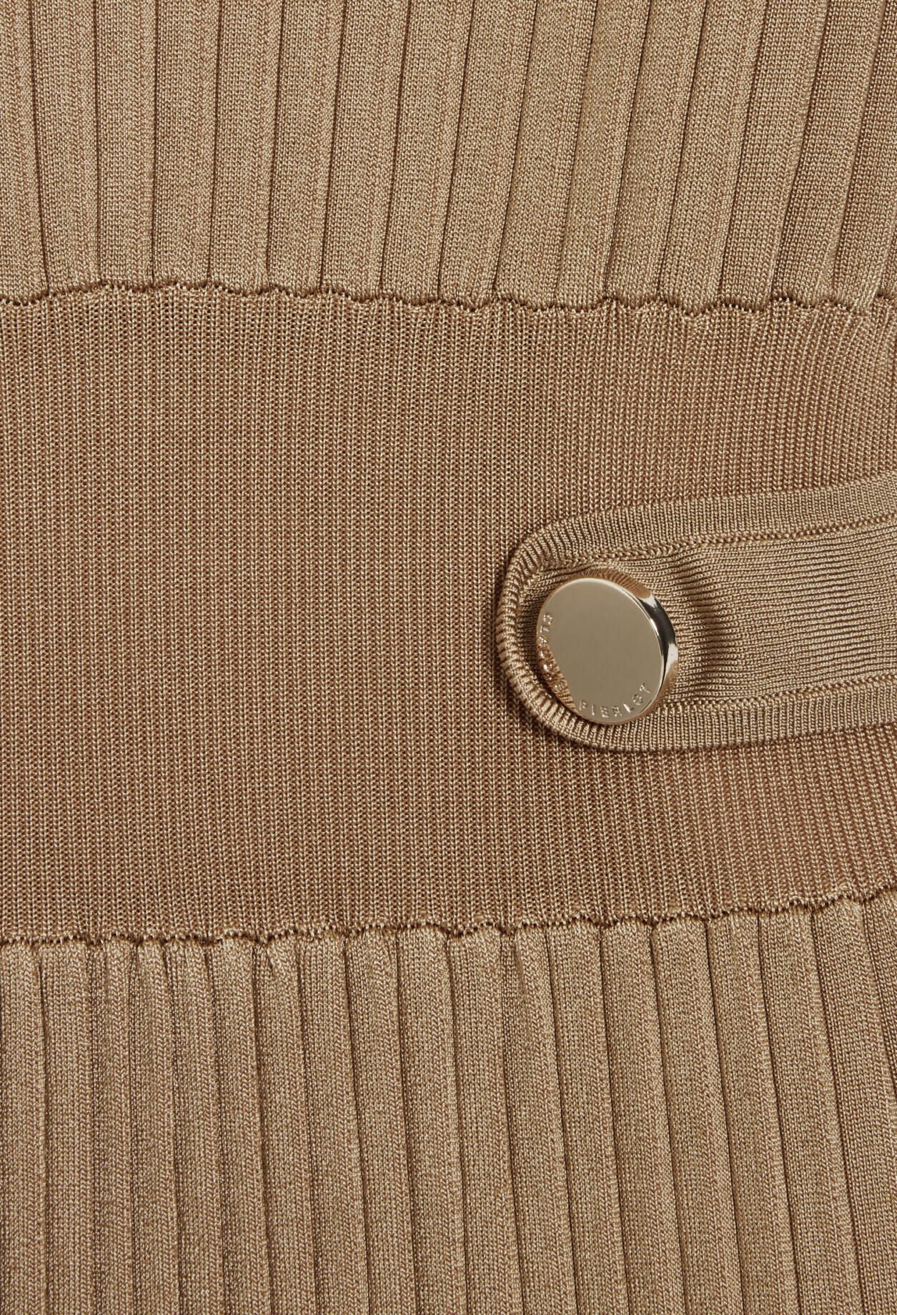 Robe longue maille beige