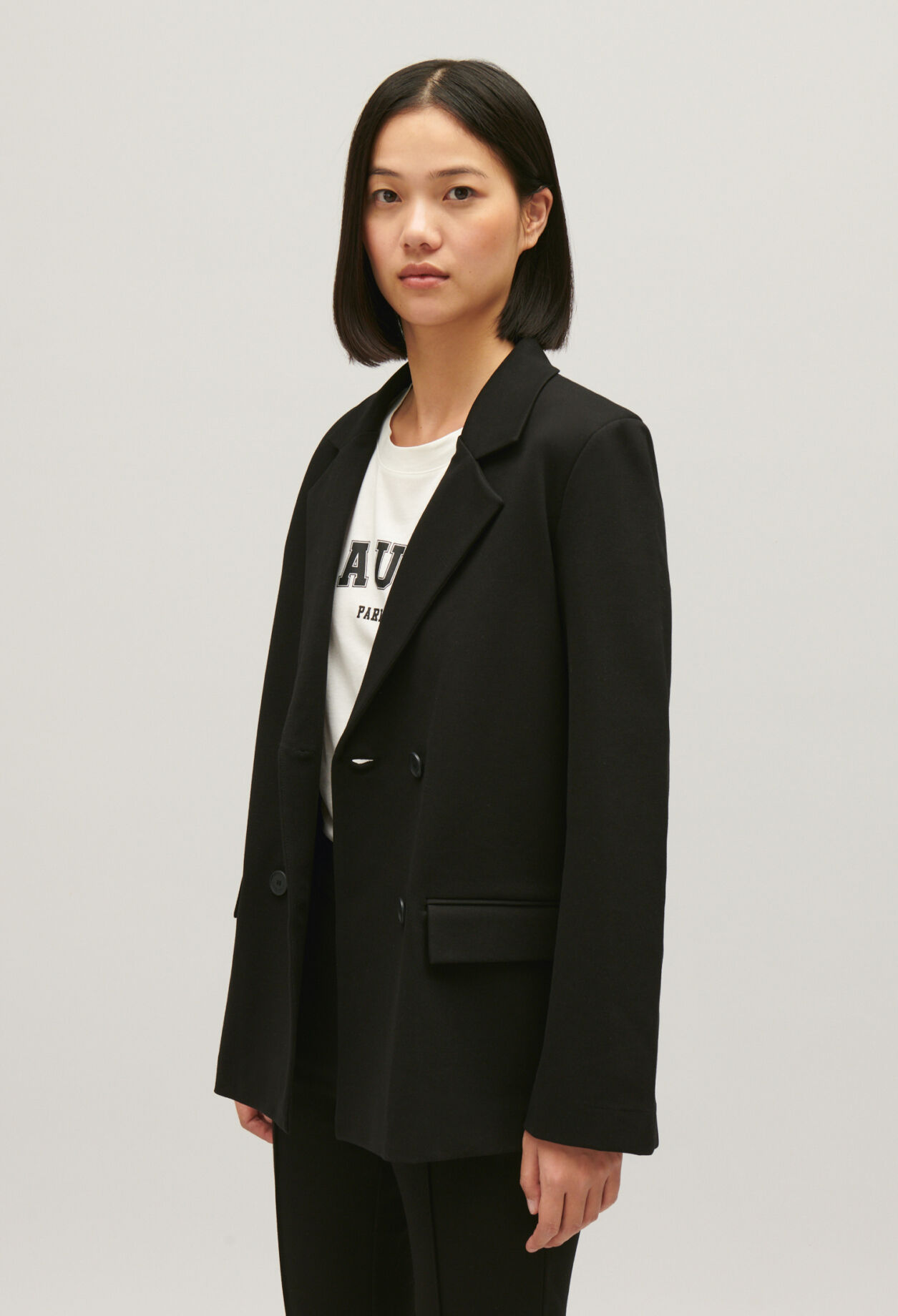 Veste tailleur oversize noir